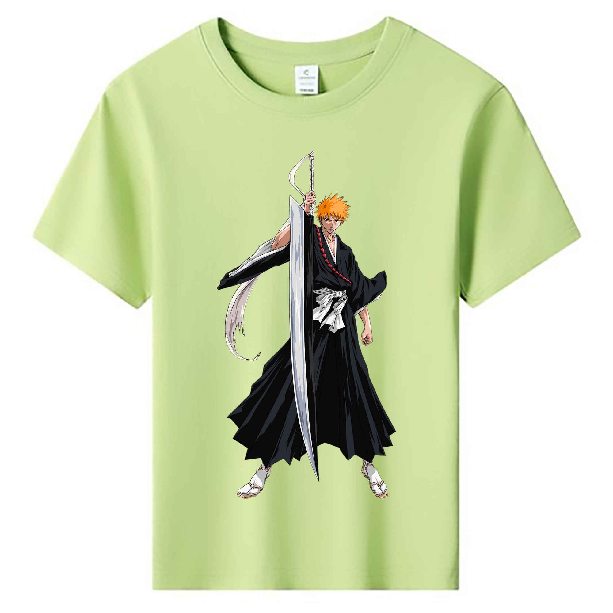 （画像用） ブリーチ 黒崎一護（くろさき いちご）BLEACH Kurosaki Ichigo 綿100％キッズTシャツ（フロントプリント）